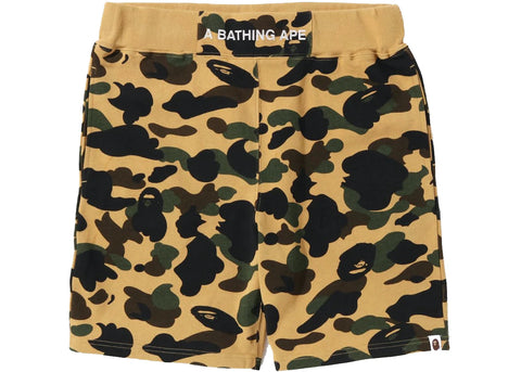 BAPE 1st Camo Sweat Shorts (SS22) Yellow