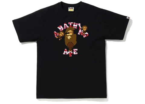 BAPE ABC Camo College Milo Tee Black/Pink