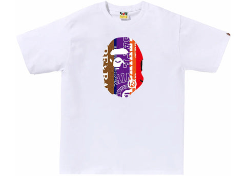 BAPE Fans Scarf Ape Head Tee White