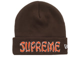 Supreme New Era Action Beanie Brown