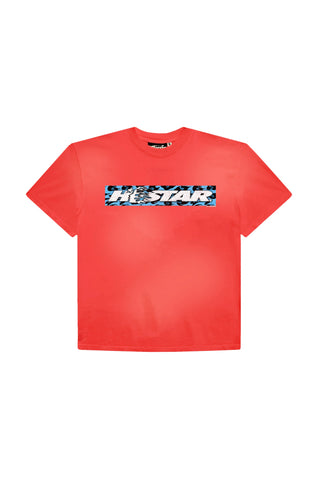 Hellstar Box Logo Blue Camo T Shirt