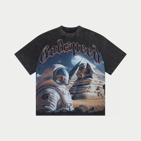 GODSPEED Sphinx Guardian T-shirt Black Washed