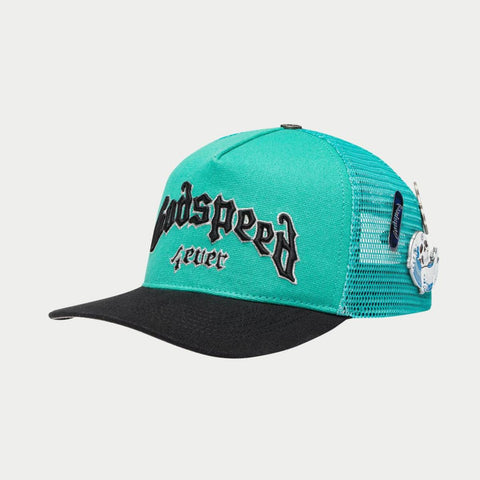 GODSPEED Forever Trucker Hat Turquoise Black