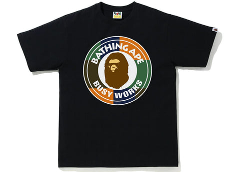 BAPE Color Block Busy Works Tee Black/Orange