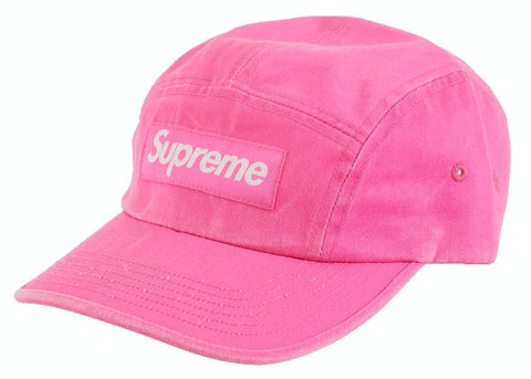 Supreme Washed Chino Twill Camp Cap (SS23) Pink